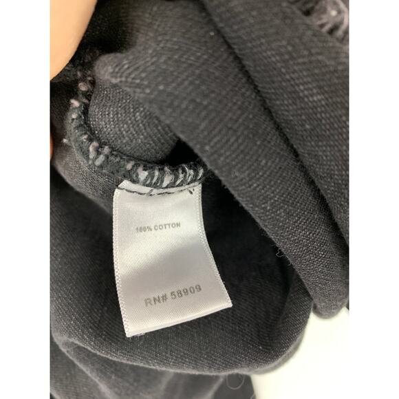 Westbound Petites Denim Jacket Womens PL Raw Hem Washed Black Oversized NEW - Picture 6 of 7